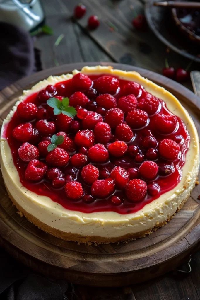 Tarta de Queso con Frutos Rojos
