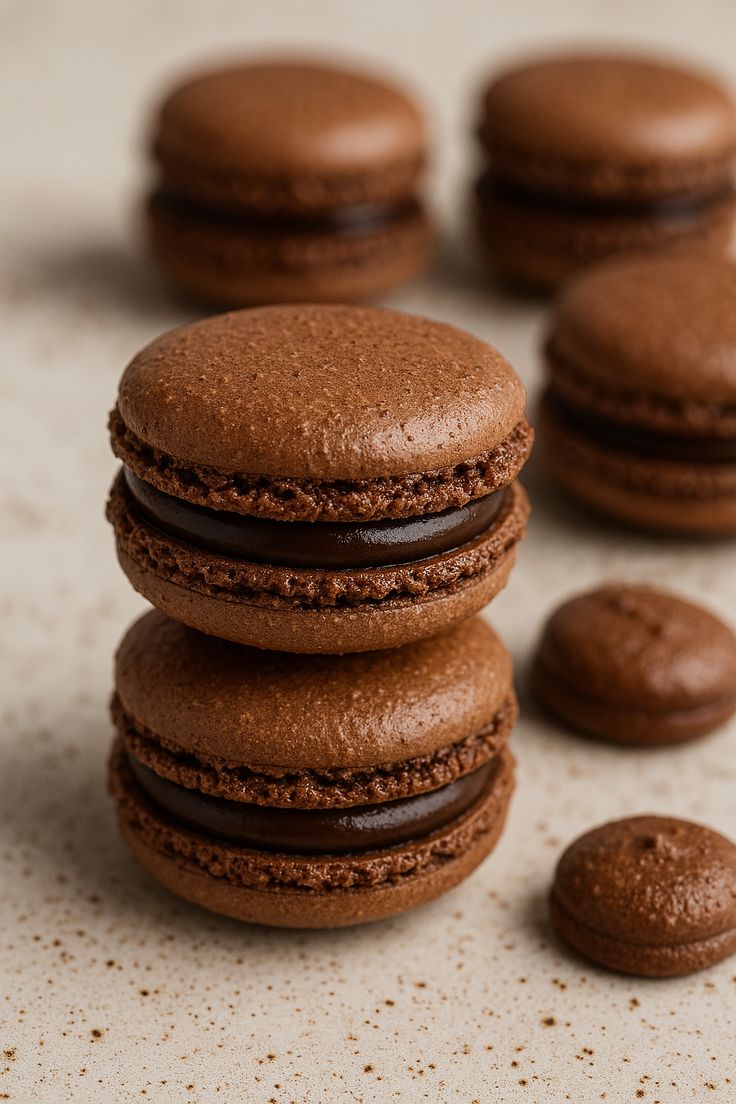 Macaron de Chocolate Oscuro