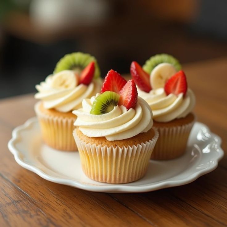 Cupcakes Kiwi-Fresa