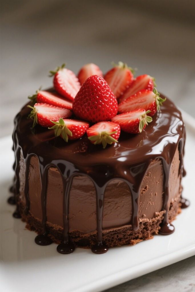 Pastel de Fresa y Chocolate